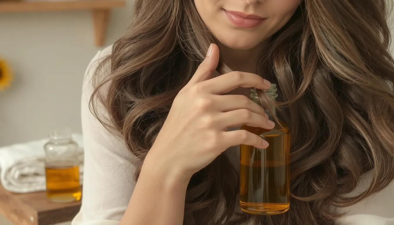 huile de tournesol dans les cheveux